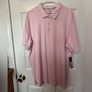 NWTS Adidas Men's Pink Polo Golf Shirt Sz XL